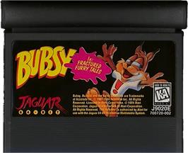 Cartridge artwork for Bubsy In - Fractured Furry Tales on the Atari Jaguar.