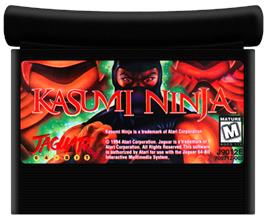 Cartridge artwork for Kasumi Ninja on the Atari Jaguar.