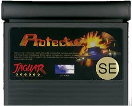Cartridge artwork for Protector - Special Edition on the Atari Jaguar.