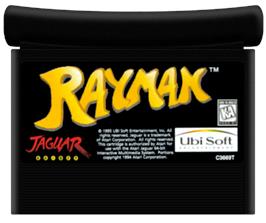 Cartridge artwork for Rayman on the Atari Jaguar.