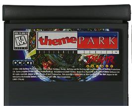 Cartridge artwork for Theme Park on the Atari Jaguar.