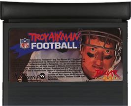 Cartridge artwork for Troy Aikman Nfl Football on the Atari Jaguar.