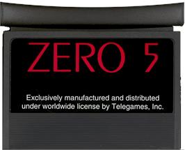 Cartridge artwork for Zero 5 on the Atari Jaguar.