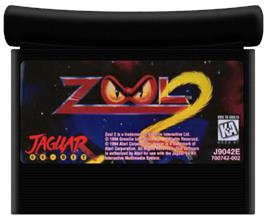 Cartridge artwork for Zool 2 on the Atari Jaguar.