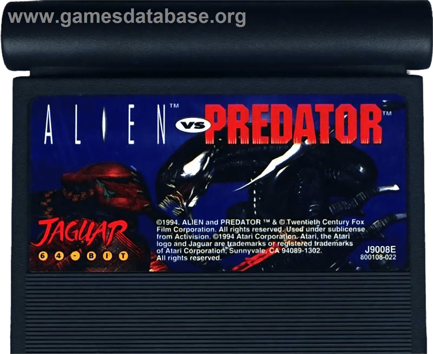 Aliens Versus Predator - Atari Jaguar - Artwork - Cartridge