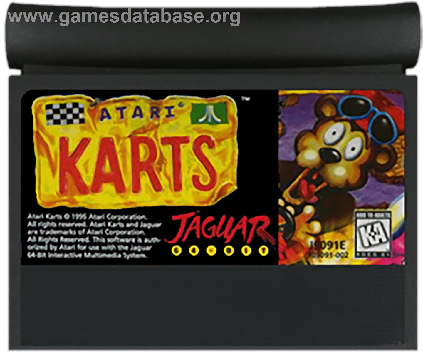 Atari Karts - Atari Jaguar - Artwork - Cartridge