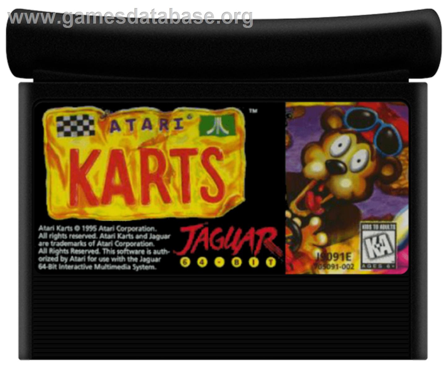 Atari Karts - Atari Jaguar - Artwork - Cartridge