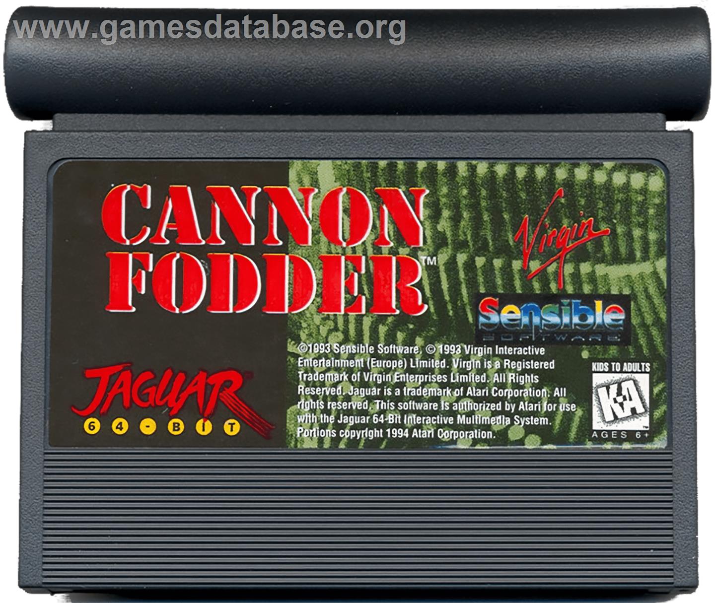 Cannon Fodder - Atari Jaguar - Artwork - Cartridge