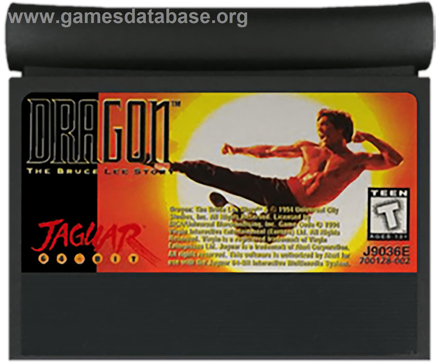 Dragon - The Bruce Lee Story - Atari Jaguar - Artwork - Cartridge