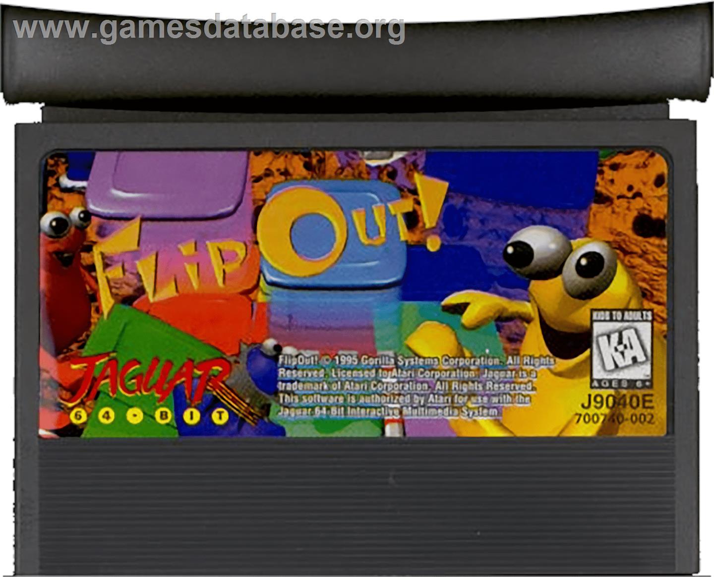 Flipout! - Atari Jaguar - Artwork - Cartridge