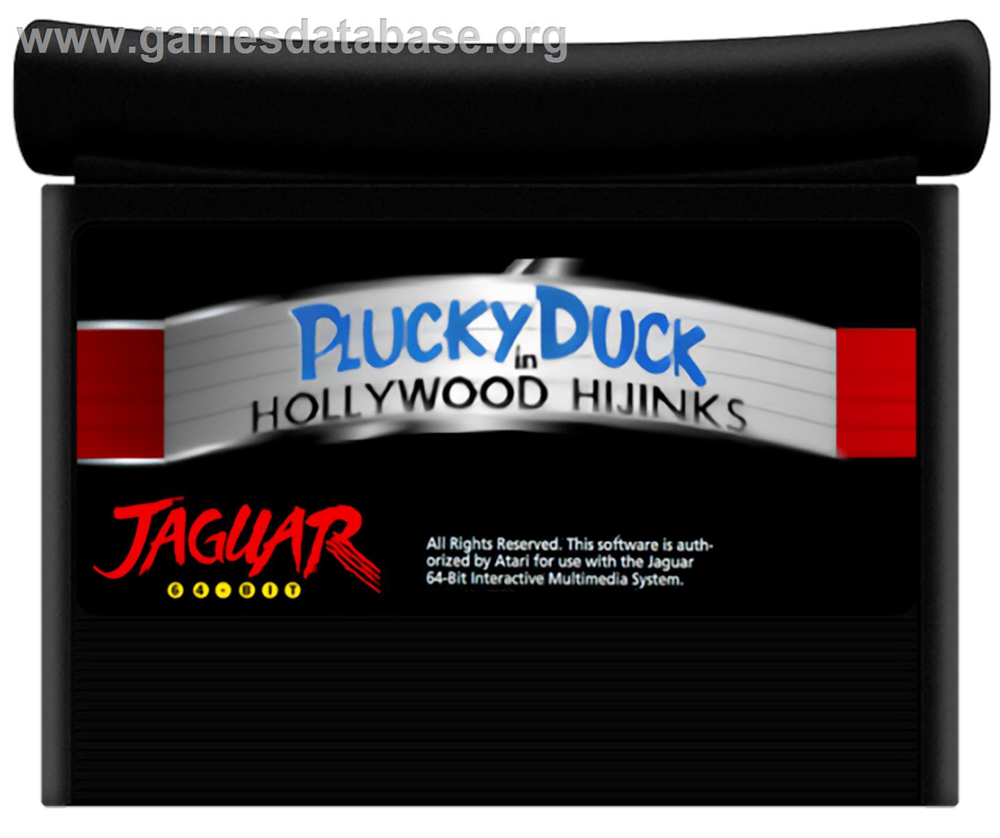 Plucky Duck in Hollywood Hijinks - Atari Jaguar - Artwork - Cartridge