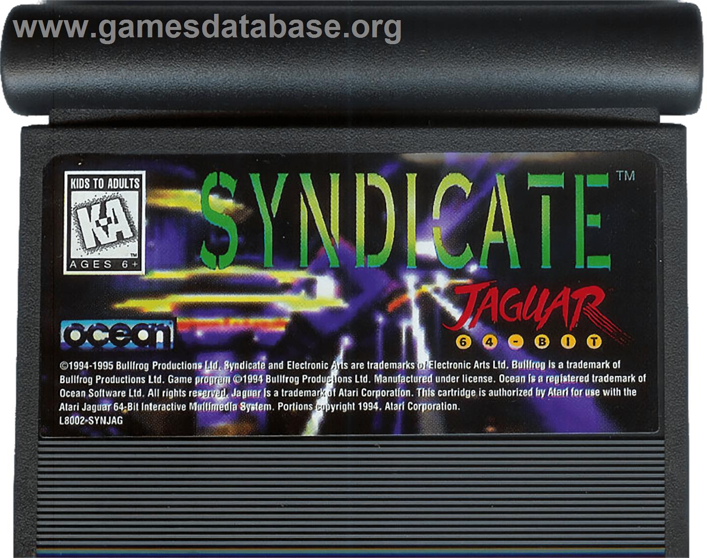 Syndicate - Atari Jaguar - Artwork - Cartridge