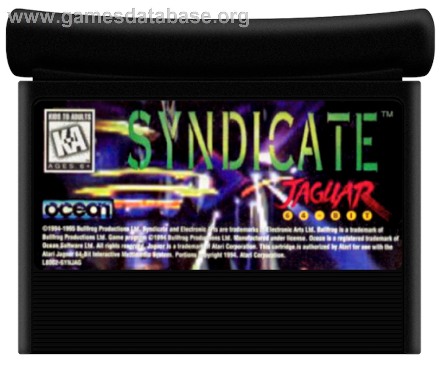 Syndicate - Atari Jaguar - Artwork - Cartridge