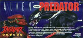 Top of cartridge artwork for Alien vs. Predator on the Atari Jaguar.