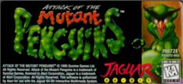 Top of cartridge artwork for Attack of the Mutant Penguins on the Atari Jaguar.