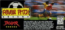 Top of cartridge artwork for Fever Pitch Soccer on the Atari Jaguar.