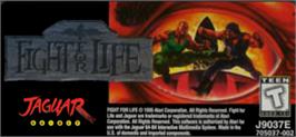 Top of cartridge artwork for Fight For Life on the Atari Jaguar.