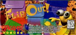 Top of cartridge artwork for Flipout! on the Atari Jaguar.