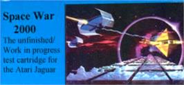 Top of cartridge artwork for Space War 2000 on the Atari Jaguar.