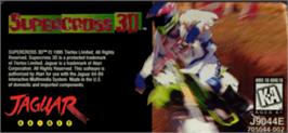 Top of cartridge artwork for Supercross 3d on the Atari Jaguar.