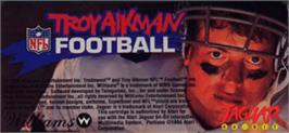Top of cartridge artwork for Troy Aikman Nfl Football on the Atari Jaguar.