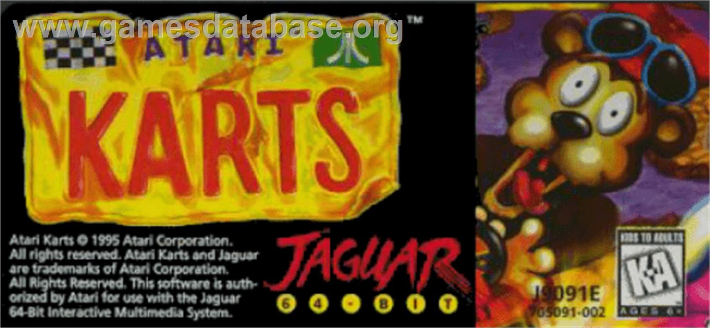 Atari Karts - Atari Jaguar - Artwork - Cartridge Top