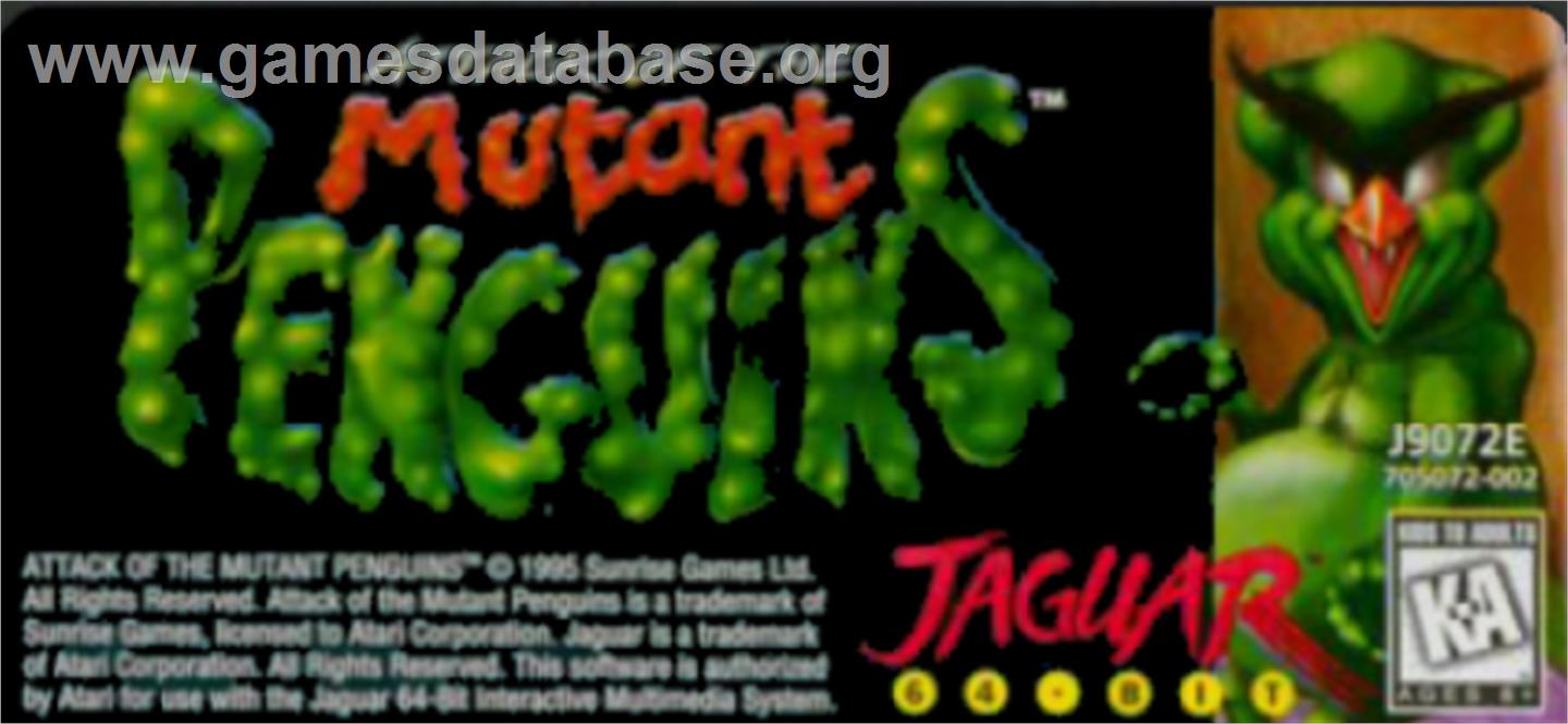 Attack of the Mutant Penguins - Atari Jaguar - Artwork - Cartridge Top