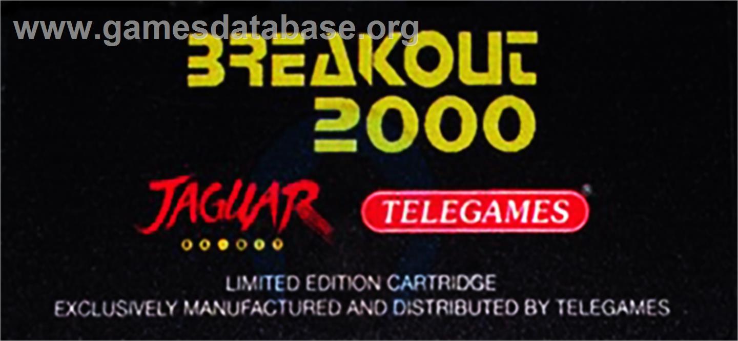 Breakout 2000 - Atari Jaguar - Artwork - Cartridge Top