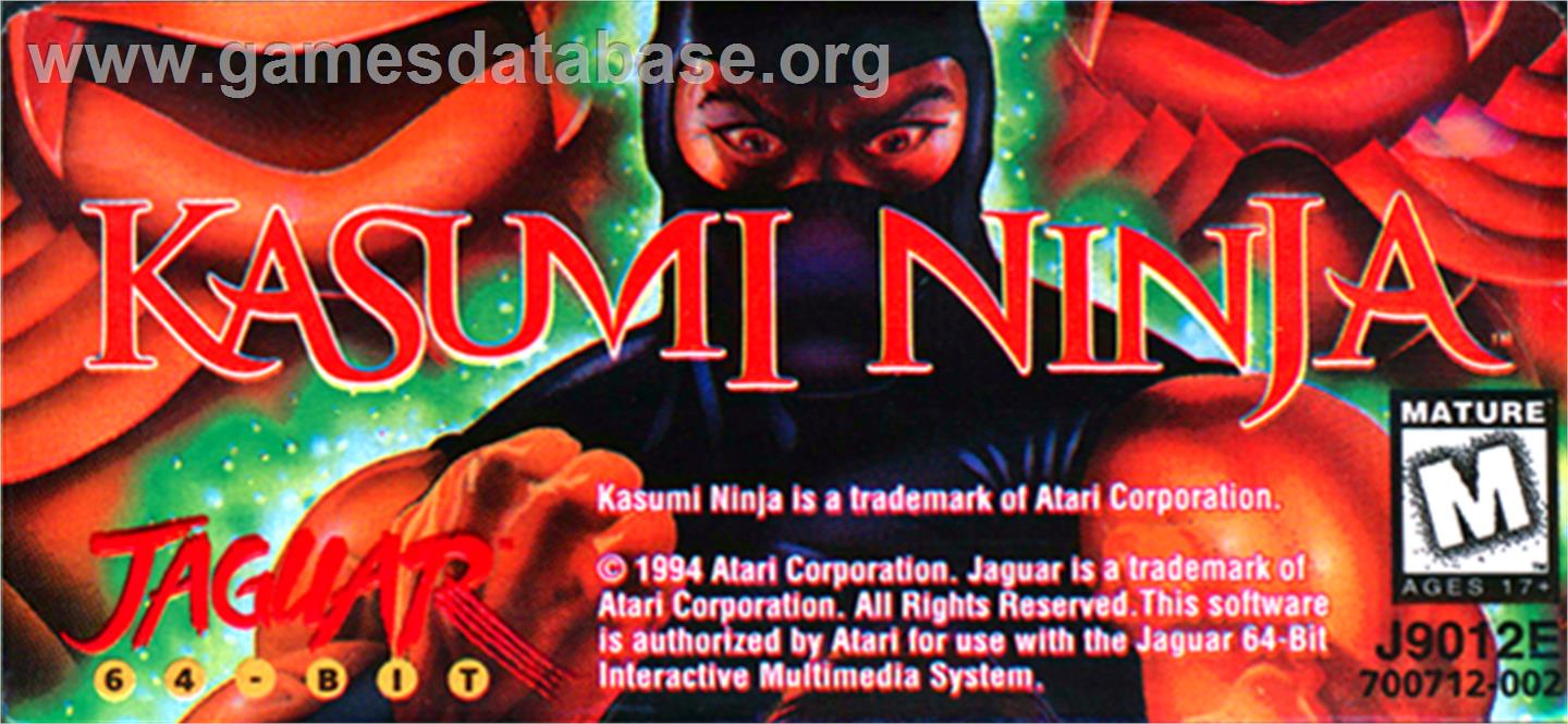 Kasumi Ninja - Atari Jaguar - Artwork - Cartridge Top