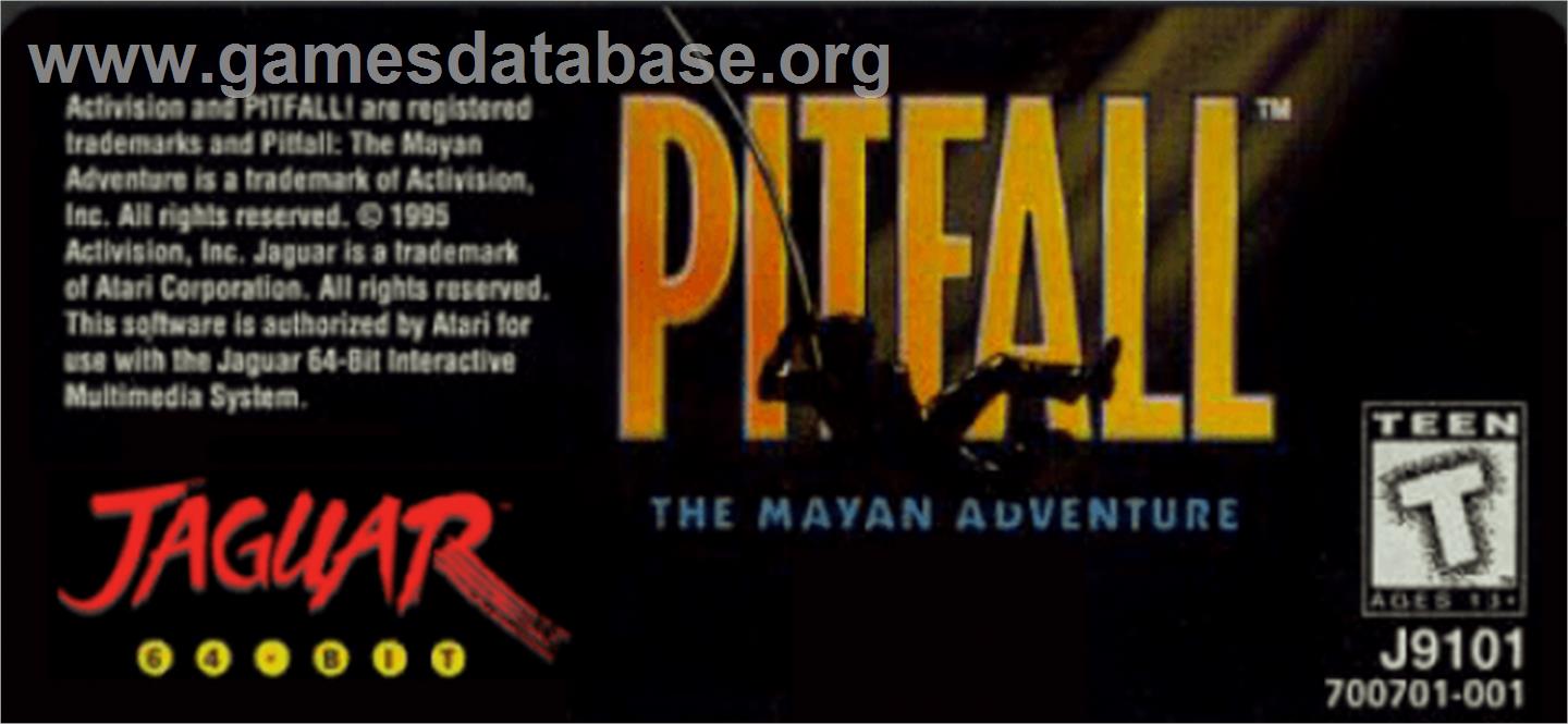 Pitfall: The Mayan Adventure - Atari Jaguar - Artwork - Cartridge Top