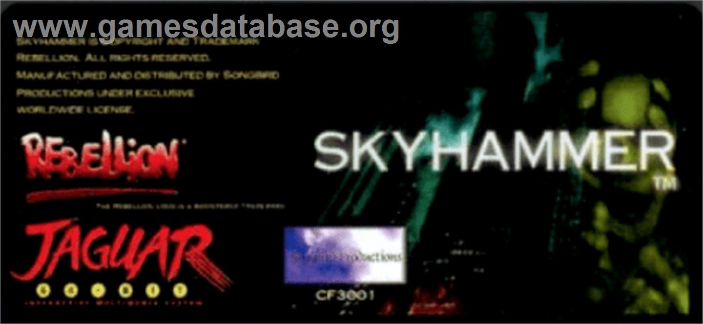 Skyhammer - Atari Jaguar - Artwork - Cartridge Top