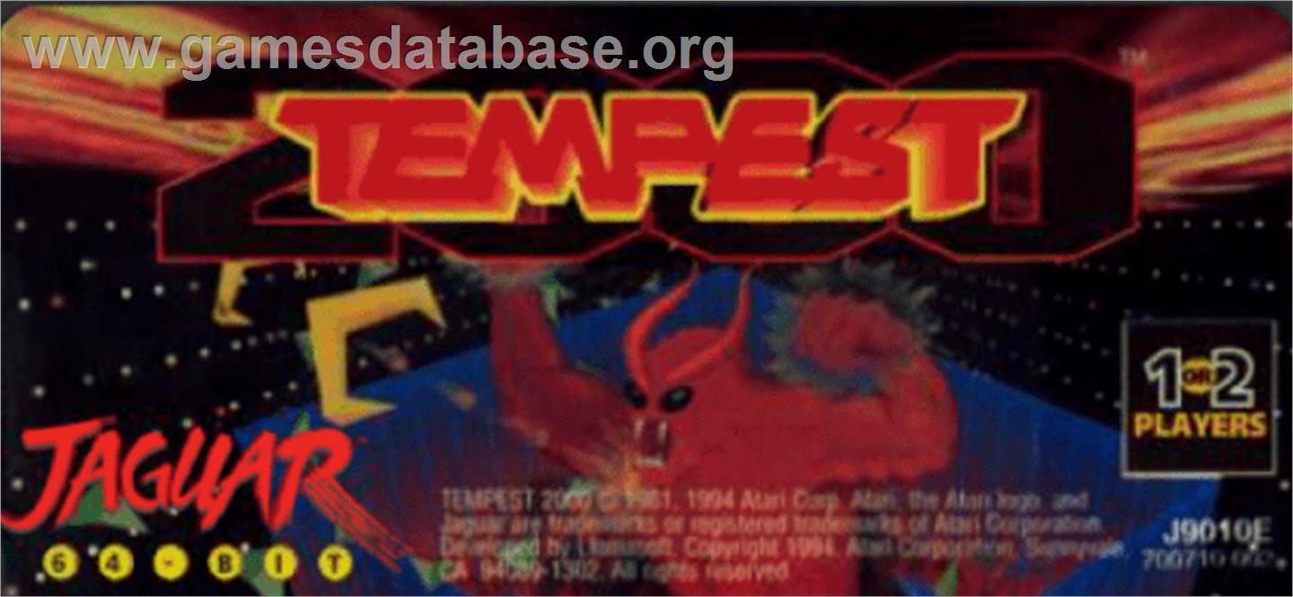 Tempest 2000 - Atari Jaguar - Artwork - Cartridge Top