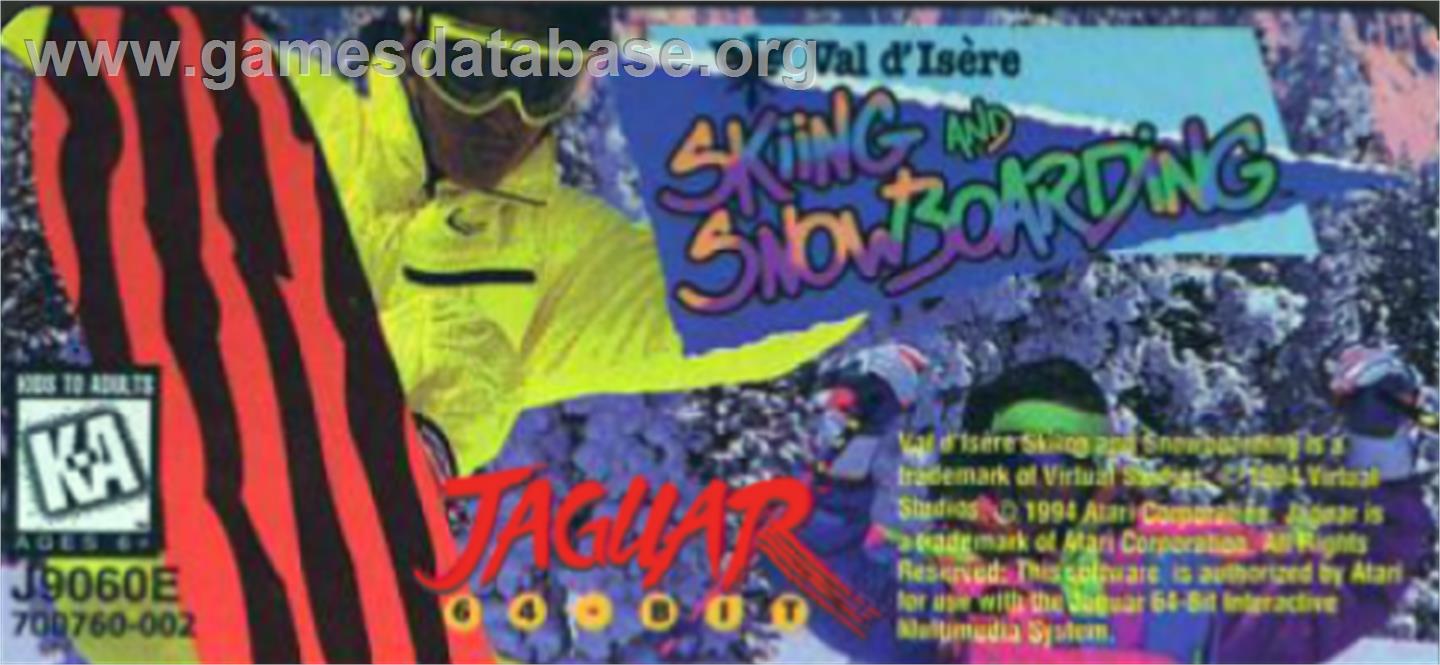 Val d'Isère Skiing and Snowboarding - Atari Jaguar - Artwork - Cartridge Top