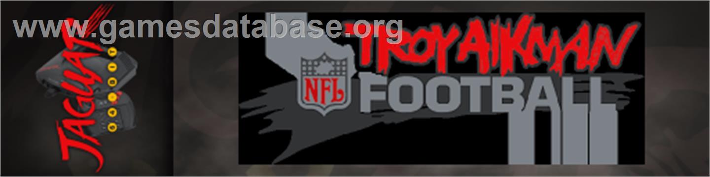 Troy Aikman Nfl Football - Atari Jaguar - Artwork - Marquee
