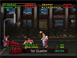 In game image of Barkley Shut Up and Jam on the Atari Jaguar.