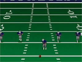 In game image of Troy Aikman Nfl Football on the Atari Jaguar.
