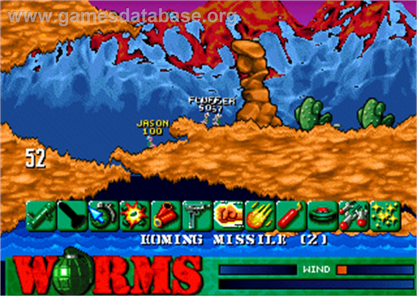 Worms - Atari Jaguar - Artwork - In Game