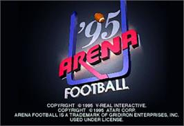 Title screen of Arena Football '95 on the Atari Jaguar.