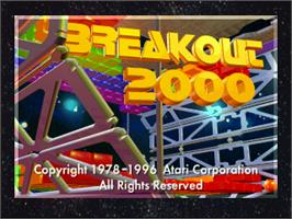 Title screen of Breakout 2000 on the Atari Jaguar.
