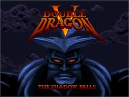 Title screen of Double Dragon 5 - The Shadow Falls on the Atari Jaguar.