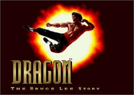 Title screen of Dragon - The Bruce Lee Story on the Atari Jaguar.