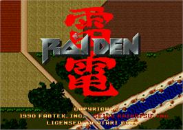 Title screen of Raiden on the Atari Jaguar.