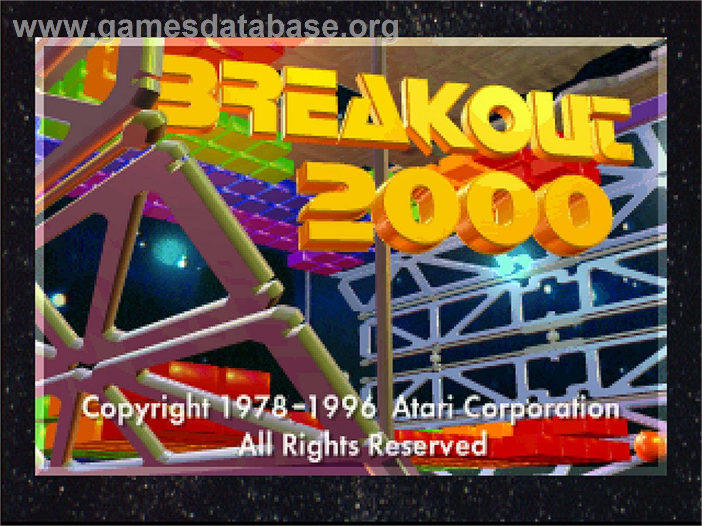 Breakout 2000 - Atari Jaguar - Artwork - Title Screen