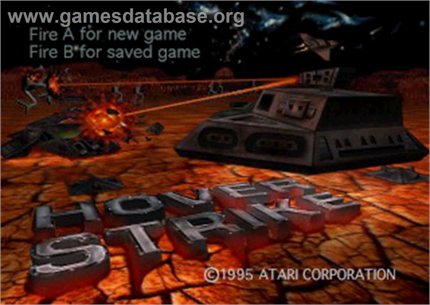 Hover Strike - Atari Jaguar - Artwork - Title Screen