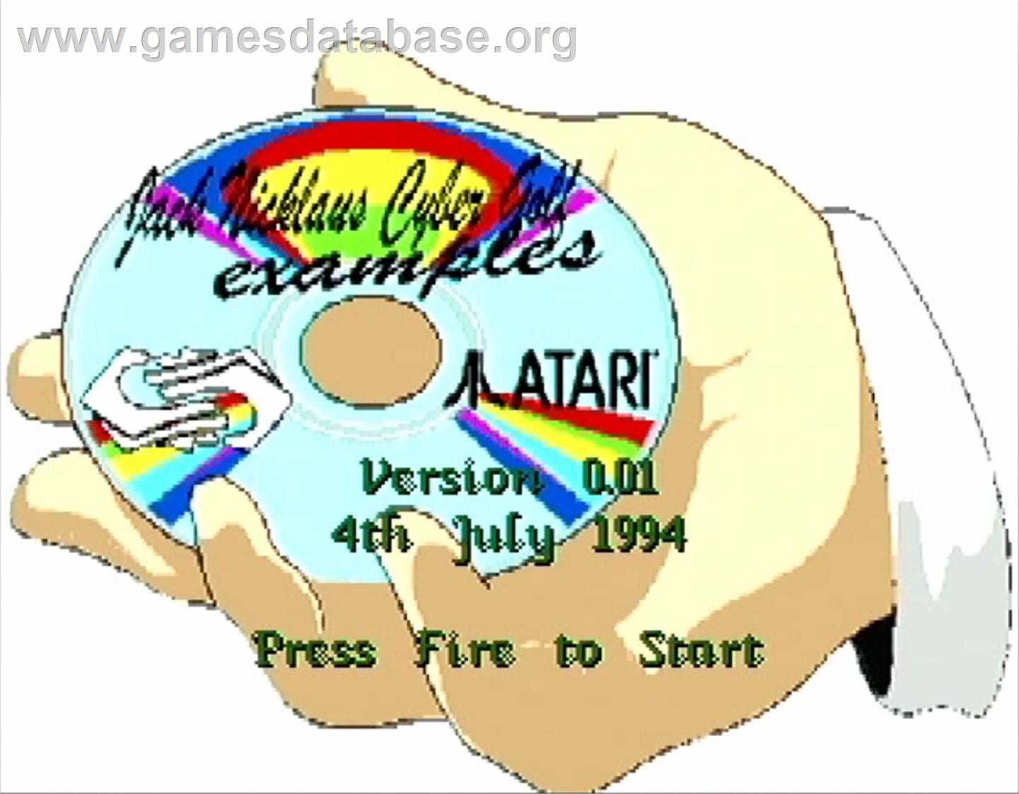 Jack Nicklaus Cyber Golf - Atari Jaguar - Artwork - Title Screen