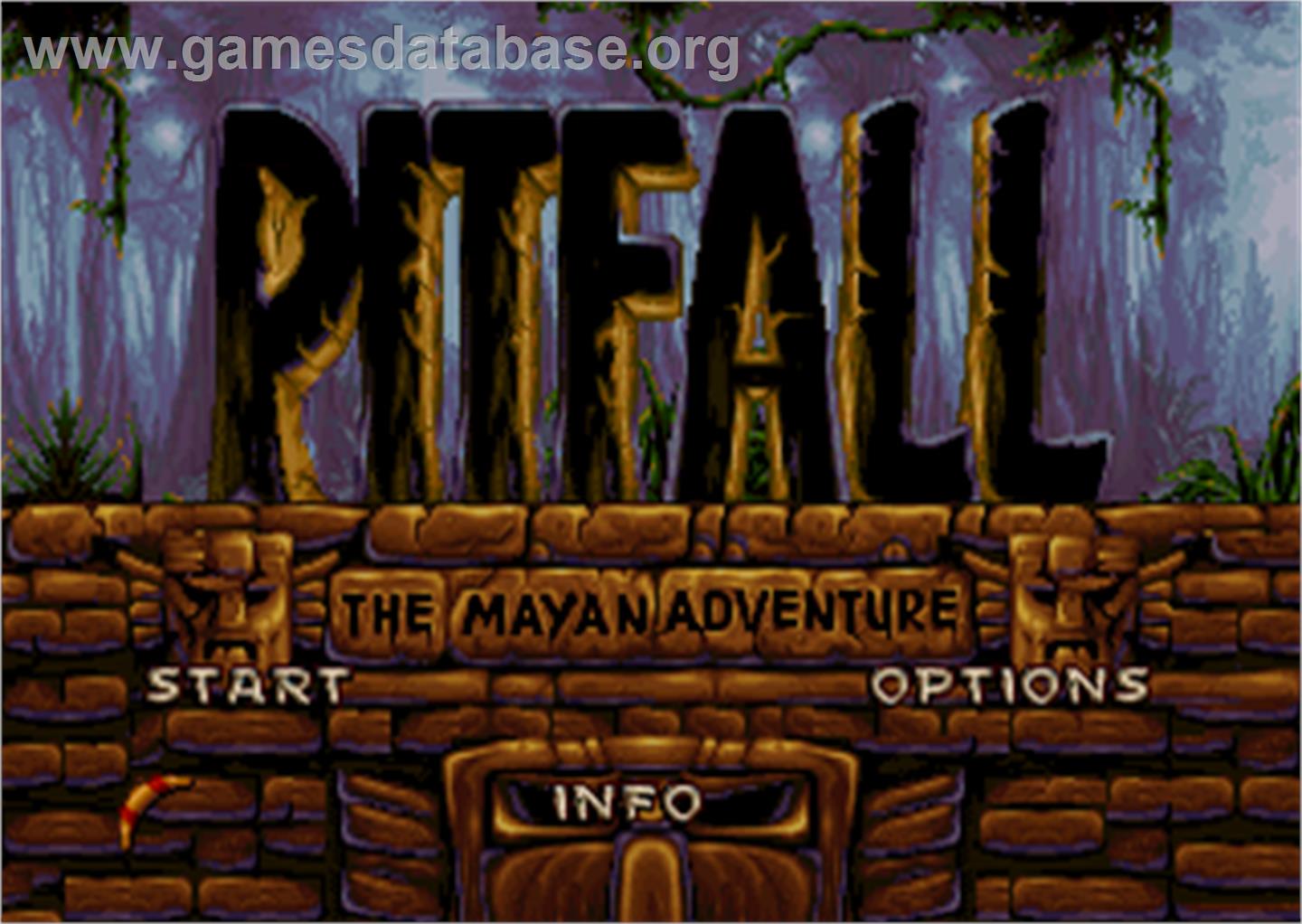 Pitfall - The Mayan Adventure - Atari Jaguar - Artwork - Title Screen