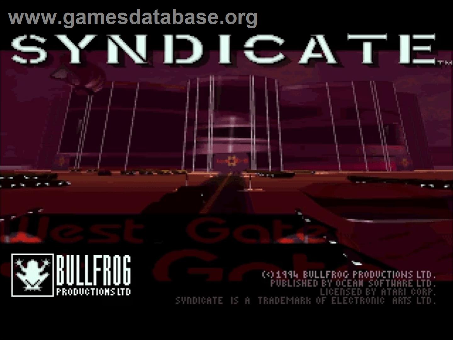 Syndicate - Atari Jaguar - Artwork - Title Screen