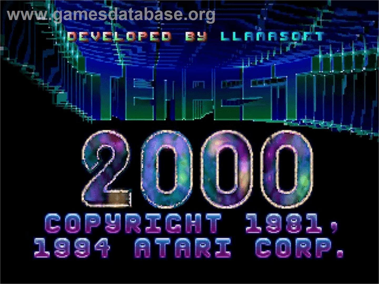 Tempest 2000 - Atari Jaguar - Artwork - Title Screen