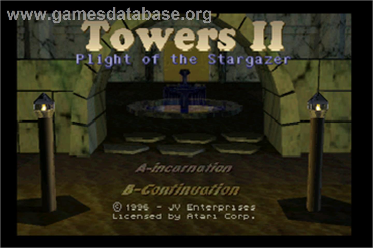 Towers 2 - Plight Of The Stargazer - Atari Jaguar - Artwork - Title Screen