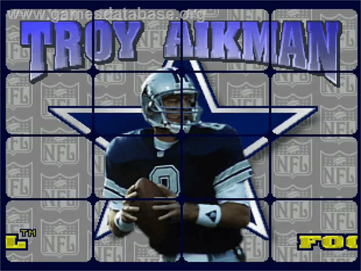Troy Aikman Nfl Football - Atari Jaguar - Artwork - Title Screen